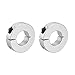 MECCANIXITY Shaft Collar 0.67 Inch Bore Single Split Aluminum Clamping Collar Shaft Collars with Set Screw Silver Tone 2 Pack