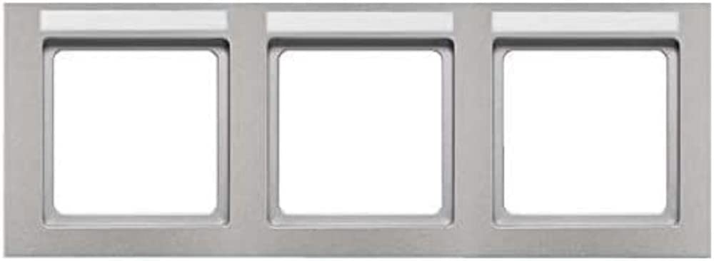 Marco Berker Q.3 aluminio lacado 3 elementos horizontal hager 10236094 para interruptor 2