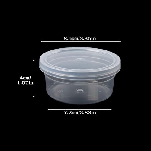 Image of Klmnop 20 Pack 4.5 oz Clear Slime Containers with Lids, Small Plastic Leakproof Containers for Slime, Air Dry Clay, DIY Art Craft Storage(Clear)