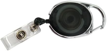 GBC BadgeMates Carabiner Badge Reels, Translucent Black, 4/Pack (3747484)