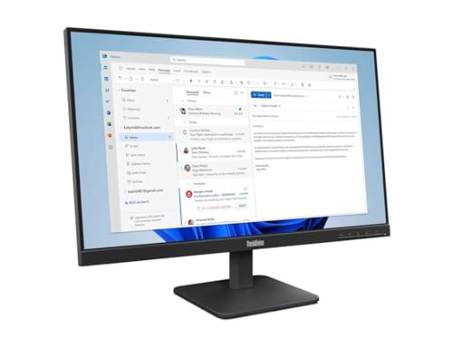 Image of Lenovo ThinkVision 24 inch FHD IPS Monitor w / 100 Hz Refresh Rate, VESA Mount | 4ms Response Time, Flicker Free, Anti-Glare, HDMI w / DKZ USB Hub, Black (64B5KAT1UZ) 2 Pack & ErgoFlexy Dual Mount Arm
