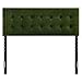 Modway Emily King Size Performance Velvet Headboard in Moss Green - Stain-Resistant Velvet Upholstery with Button Tufting and 7 Adjustable Height Positions