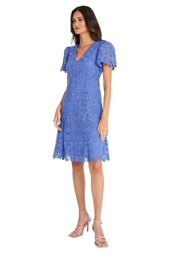 Image of Maggy London Women's V-Neck Short Sleeve Floral Knee Length Dress for Women | Wedding Guest Dresses for Women