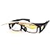 DBWEAR Night Vision Glasses Polarized Fit Over Prescription Flip Up Lens Driving Night Glasses for Men Women, Yellow, Large