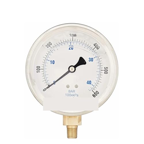 Manomètre de pression haute précision 0-600 PSI à montage inférieur 1/4