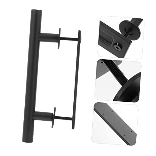 Housoutil 1 Set Handle Drawer Hardware In Closet Dresser Black Matte Door Knobs Bolt Closet Door Knobs Rustic Steel Gate Handle Garage Handle Cabinet Handle Carbon Steel Steel Door Round Set #TOP2