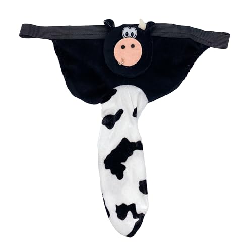 LINFORMAL Tanga divertida para homem: presentes divertidos e divertidos para homens, tanga rara e original, ideia de presente para aniversários, despedidas e festas, Vaca, Tamanho único