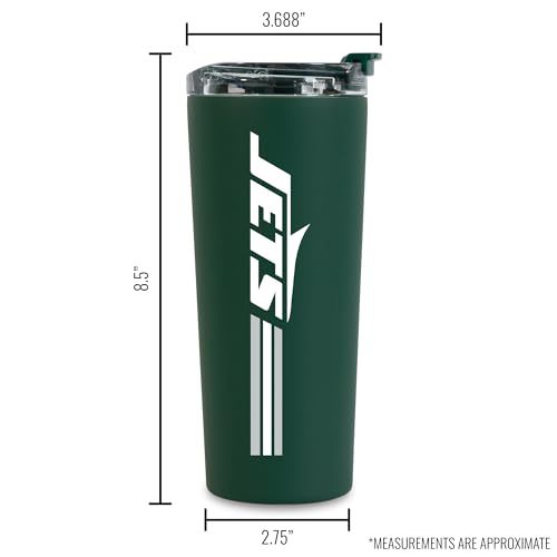 Image of Rico Industries NFL Football 24oz Stainless Steel Tumbler with Lid and Dual Functioning Lid