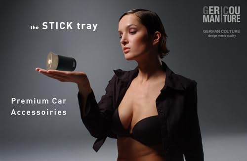 GC Stick-Tray Ashtray Compatible with Heets and Iqos Accessories Duo Iluma Terea Glo Neo-Sticks for Car Office Home (Black/Gold)