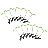 HONITANO 12個セット もやしモチーフ植物ヘアクリップ 女の子用ヘアバレッタ コスプレや普段使いに適した装飾用ヘアピン