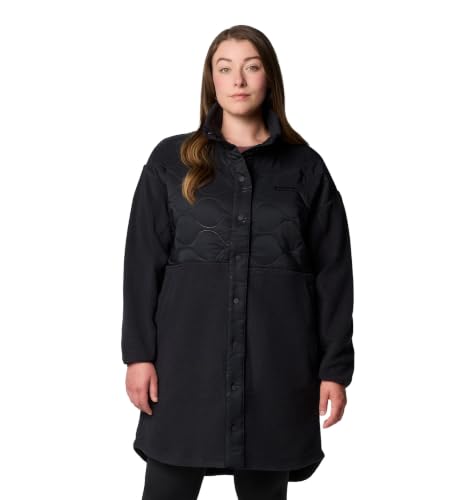 Columbia Womens Cloud Point Long Fleece, Black, X-Large - image 1