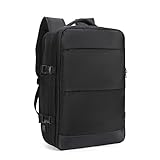 Mochila feminina de viagem grande, impermeável, aprovada como bagagem de mão, para trilha e esportes ao ar livre, C1 - Preto, Large