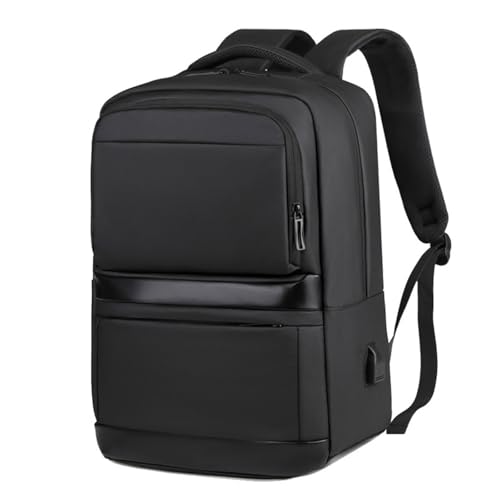 Mochila para computadora portátil Mochila de Viaje de Negocios con Ranura de Carga USB Mochila antirrobo Resistente al Agua Mochilas para Viajes Diarios para Hombres y Mujeres,Negro