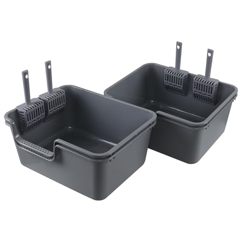 4 Packs Arenero plástico para gato grande 19.6x15.35x8.6 pulg miniatura 7