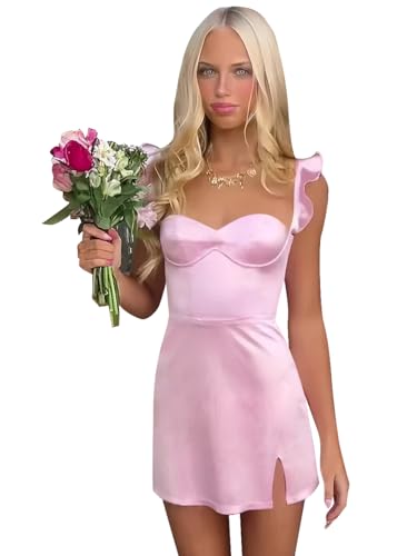 Short Homecoming Dresses 2025 Spaghetti Straps Satin Mini DAMA Dress A Line Sweetheart Cocktail Party Gown