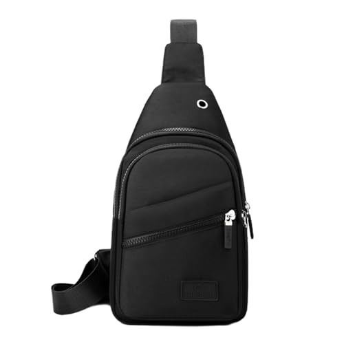 Chest Bag for Men Women, Sling Backpack with USB Hole, Crossbody Sling Bag
