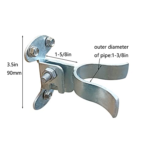 Image of 1-3 /8 inch Flat Back Wall Mount Fork Gate Latch - Gate Latch Hardware with Screws or Lag Bolt for Gate Frames, Easily Mounts to Wooden Gate Post or Wall