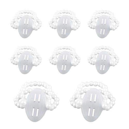 GroveEss 8 PCS Elastic Pearl Wristlets,Wedding Pearl Wrist Bands,Stretch Pearl Bracelets Corsage Accessories for Wedding Party Prom Bride Bridesmaid DIY Crafts