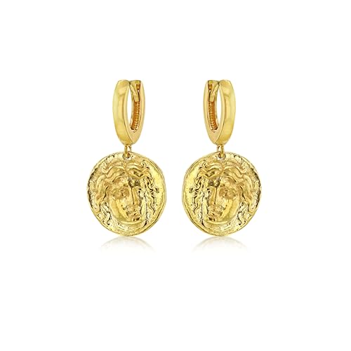 Boucles d'oreilles créoles réversibles femme argent massif plaqué or jaune bicolore