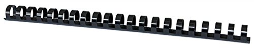 OFFICE PRODUCTS Plastikbinderücken 100 Stück DIN A4 19mm (165 Seiten) Binderücken Bindungskämme Plastikbindung | Kunststoff | Farbe: Schwarz