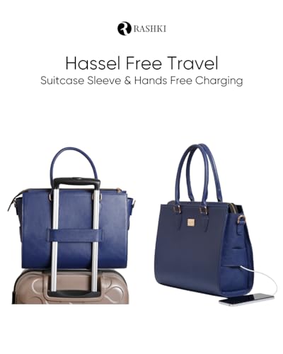 RASHKI-LEYA-Women-work-tote-bag-Detachable-Hand-Clutch-and-Shoulder-Strap-156-Laptop-Compartment