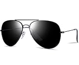 ATTCL Unisex Classic Aviator Driving Polarized Sunglasses For Men Women 1N3026black-gray