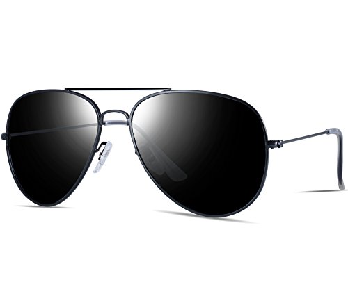 ATTCL Unisex Classic Aviator Driving Polarized Sunglasses For Men Women 1N3026black-gray