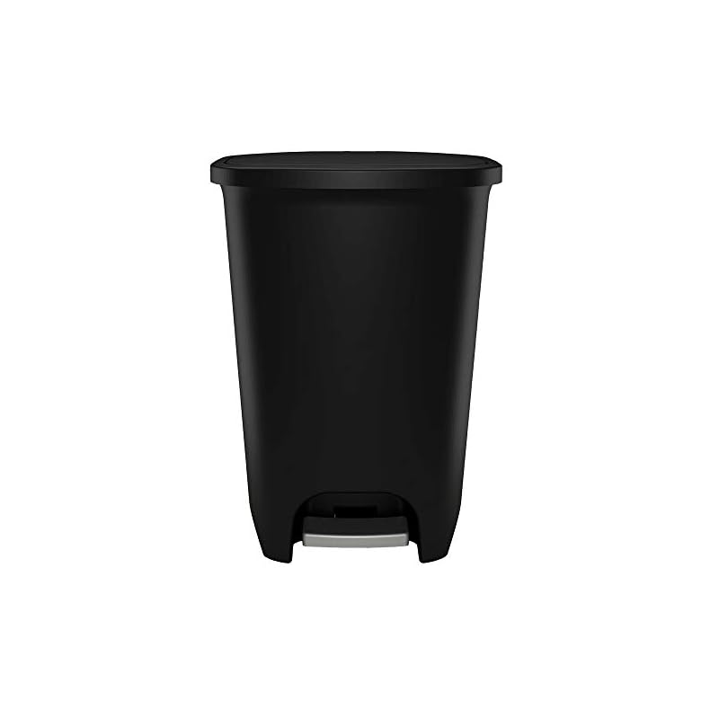 GLAD GLD74055 Extra Capacity Plastic Step Trash Can with Clorox Odor Protection of The Lid