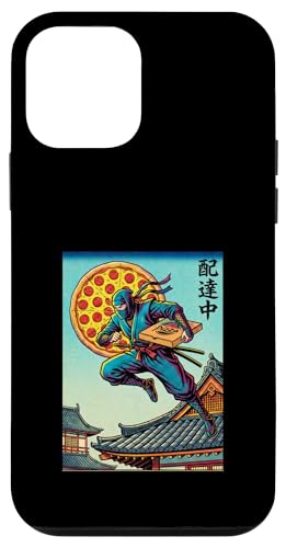 Ninja Pizza Delivery Ukiyo-e Pop Art Woodblock Foodie Japane �X�}�z�P�[�X iPhone 12 mini �p
