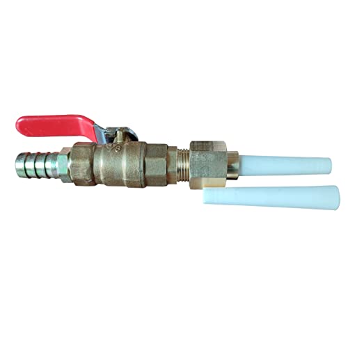Image of Ceramic Sandblasting Gun Assembly: Nozzle Tip (1 /8 inch ID) 2Pcs Nozzles | Brass Ball Valve and Connector 2Pcs Grinding Nozzle Tip Replacement,Valve Type Sandblaster Gun Red