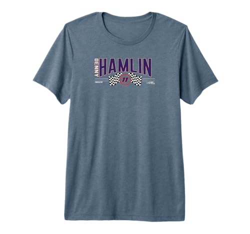 NASCAR - Denny Hamlin - Racing Flags Premium T-Shirt