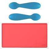 ezpz Tiny Spoon + Tiny Placemat - baby essentials spoon and mat