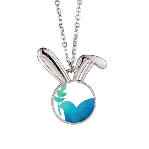 Collier branche d'olivier bleu anti-guerre, le cadeau idéal plein de sens