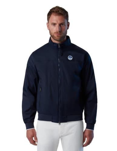 Veste bomber légère North Sails bleu Sailor col roulé pour homme