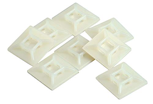 Kopp 328602094 Fasteners for Cable Ties Approximately 30 mm x 30 mm 25 Pieces for Cables up to 5.5 mm, 30mm