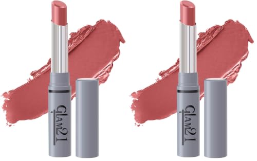 Image of Glam 21 Long Lasting Non-Transfer Lipstick|Creamy Matte Formula | Smudge-Free | HD-Colored lips - 2gm|Dreamy Red-20 (Pack of 2)