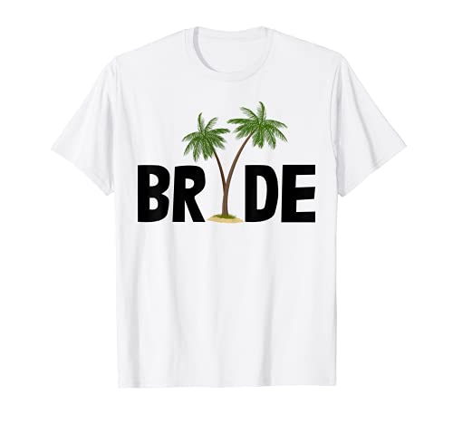 Bride Palm Tee Shirts Funny Twin Palm Tree Tees Mujeres Love Camiseta