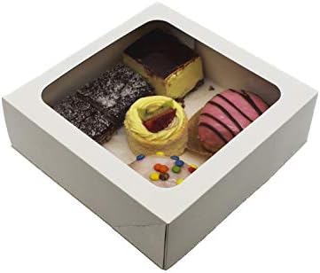 10 Tortenboxen 30x30x20cm Mit Sichtfenster - Stabile Kuchenschachteln Aus Pappe