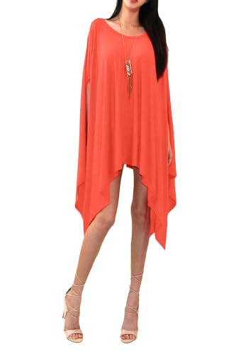 Image of Vivicastle Women's USA Loose Bat Wing Dolman Poncho Tunic Dress Top