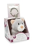 NICI 48128 Schlüsselanhänger Katze Schön, DASS es Dich gibt 6cm in Geschenkbox, GRAU