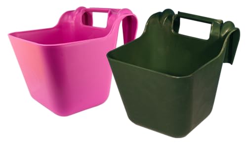 EXCELLENT Suministros Para El Caballo A Través Del Canal Con Ganchos De Plástico Verde 14 L De Plástico