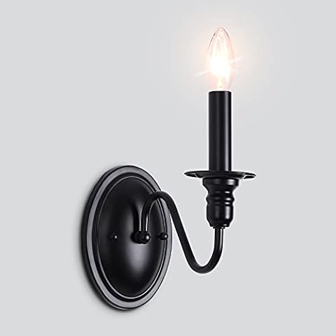 JDfeiFFF Black Candle Wall Sconce Cover