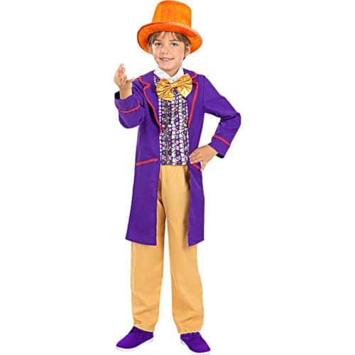 Tangsenyu Disfraz de fábrica de chocolate de Willy Wonka para niños, para el Día Mundial del Libro