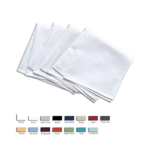 Maxmill Jacquard Cloth Napkins 20 X 20 Inch Swirl Pattern Soft Comfortable And Luxury Serviette For Family Dinners Weddings Parties And Banquets Set Of 4 White #TOP1