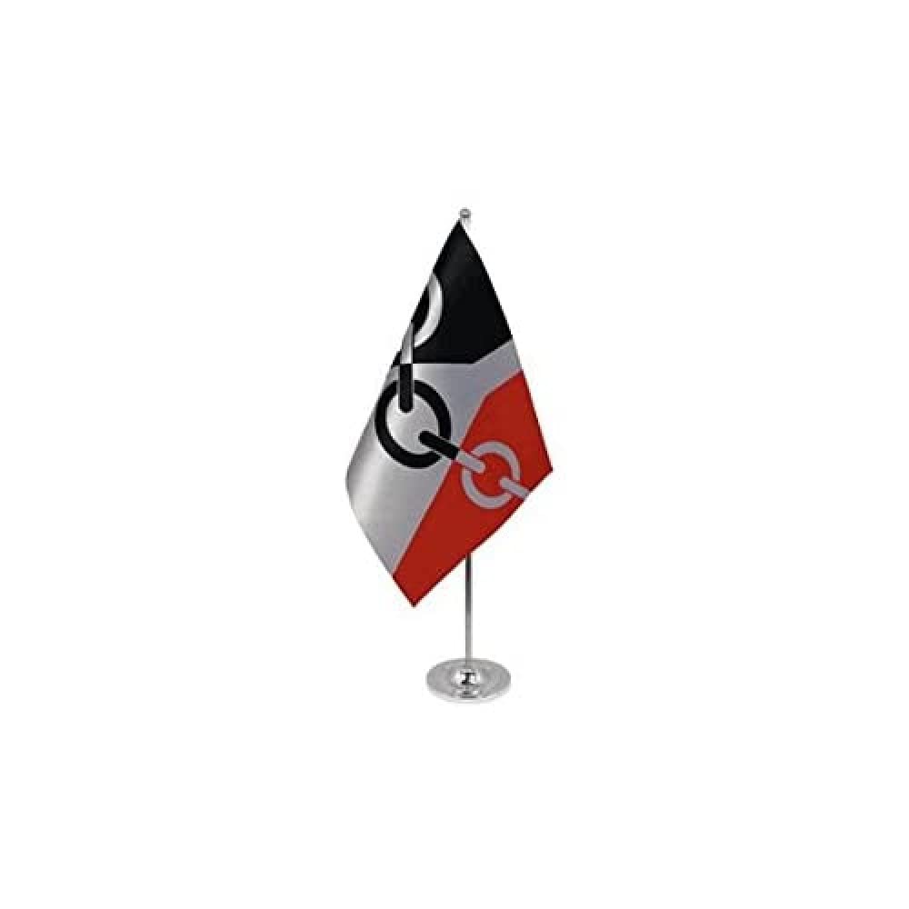 AZ FLAG Black country Table Flag 22x15 cm Satin Metal Base