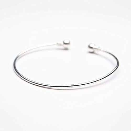 HUNO Minimalist Metal Punk Spiral Coil Upper Arm Cuff Open Arm Bracelet Armlet Adjustable Hammered Wrap Armband Bangle for Women (Bead Silver) - Image 3