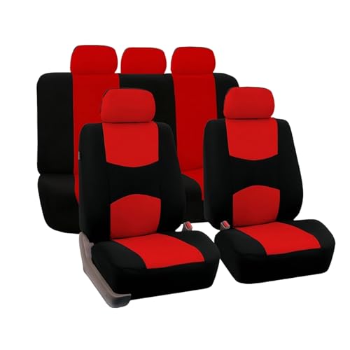 Mioke Fundas para Asientos de Coche Universal,Protector para Asientos Delanteros y Traseros de Automóvil (Rojo)