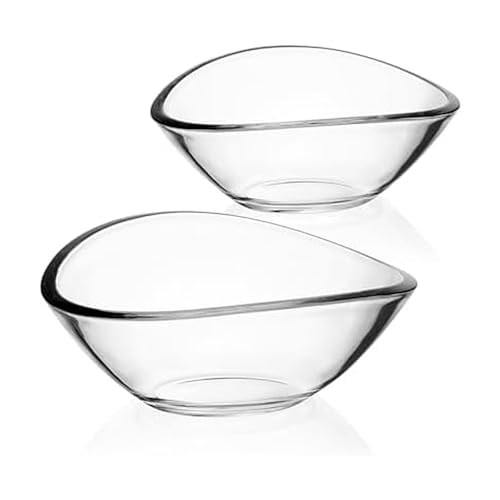 Mikasa Alister Lead Free Crystal Decorative Set of 2 Bowls, 10.75 inch, 8.25 inch