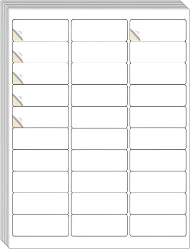 Rhyqabo Address Labels 1" X 2-5/8" 30 Sheets 900 Labels，mailing Labels for Laser and Inkjet Printers,Address Labels for Printer 8.5" × 11" White,Strong Adhesive
