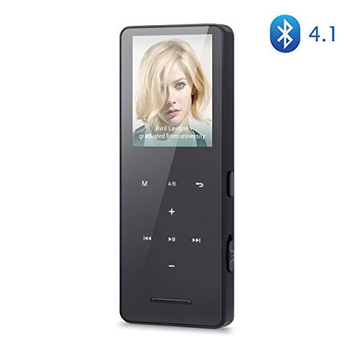 Mp3 Player with Bluetooth,TOOBOM 16GB Portable Digital Lossless Music Player with Voice Recorder/E-Book
